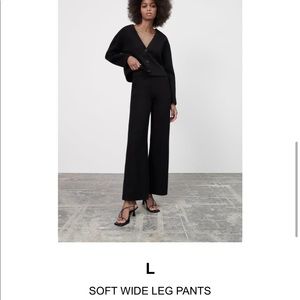 Zara black top & pants set Sz L